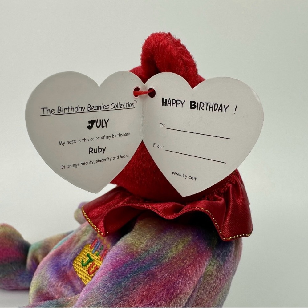 TY BEANIE BABIES  HAPPY BIRTHDAY "JULY" THE BEAR. MWMT NOW RETIRED - Picture 5 of 5